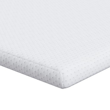 vidaXL Στρώμα επικάλυψης Λευκό 90 x 190 cm Υφασμα Jacquard