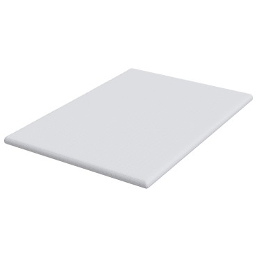 vidaXL Στρώμα επικάλυψης Λευκό 140 x 200 cm Υφασμα Jacquard