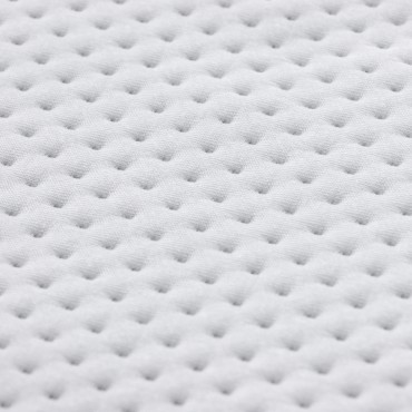 vidaXL Στρώμα επικάλυψης Λευκό 140 x 200 cm Υφασμα Jacquard