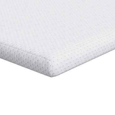 vidaXL Στρώμα επικάλυψης Λευκό 90 x 200 cm Υφασμα Jacquard