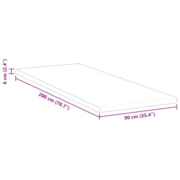 vidaXL Στρώμα επικάλυψης Λευκό 90 x 200 cm Υφασμα Jacquard