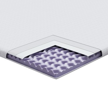 vidaXL Στρώμα επικάλυψης Λευκό 90 x 200 cm Υφασμα Jacquard