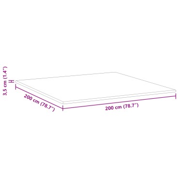vidaXL Στρώμα μνήμης 200 x 200 cm Thick Μαλακό Ύφασμα-100% πολυέστερ