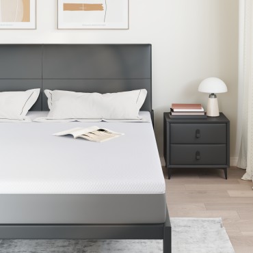 vidaXL Στρώμα μνήμης 200 x 200 x 5 εκ. Thick Ύφασμα-100% πολυέστερ