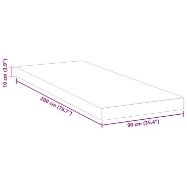 vidaXL Στρώμα μνήμης 90 x 200 cm Thick Μαλακό Ύφασμα-100% πολυέστερ