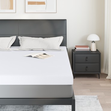 vidaXL Στρώμα μνήμης 200 x 200 cm Thick Μαλακό Ύφασμα-100% πολυέστερ