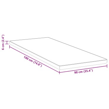 vidaXL Στρώμα επικάλυψης Λευκό 90 x 190 cm Ζακάρ ύφασμα