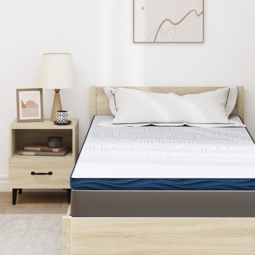 vidaXL Στρώμα επικάλυψης Λευκό 100 x 200 cm Ζακάρ ύφασμα