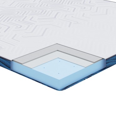 vidaXL Στρώμα επικάλυψης Λευκό 140 x 200 cm Ζακάρ ύφασμα