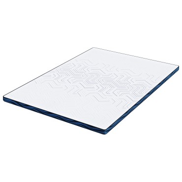 vidaXL Στρώμα επικάλυψης Λευκό 140 x 200 cm Ζακάρ ύφασμα