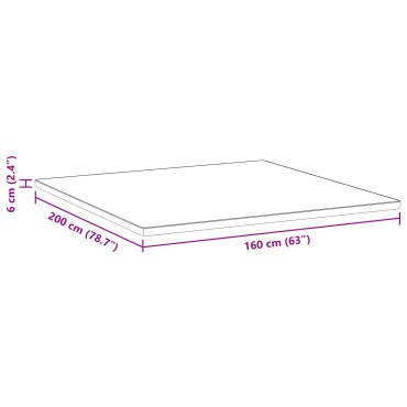 vidaXL Στρώμα επικάλυψης Λευκό 160 x 200 cm Ζακάρ ύφασμα