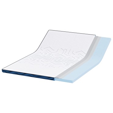 vidaXL Στρώμα επικάλυψης Λευκό 160 x 200 cm Ζακάρ ύφασμα