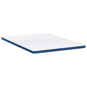 vidaXL Στρώμα επικάλυψης Λευκό 160 x 200 cm Ζακάρ ύφασμα