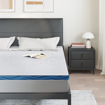 vidaXL Στρώμα επικάλυψης Λευκό 180 x 200 cm Ζακάρ ύφασμα