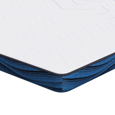 vidaXL Στρώμα επικάλυψης Λευκό 200 x 200 cm Ζακάρ ύφασμα