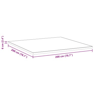 vidaXL Στρώμα επικάλυψης Λευκό 200 x 200 cm Ζακάρ ύφασμα
