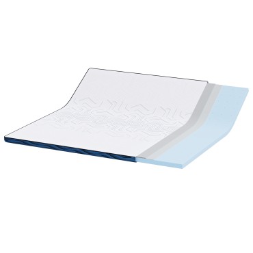 vidaXL Στρώμα επικάλυψης Λευκό 200 x 200 cm Ζακάρ ύφασμα
