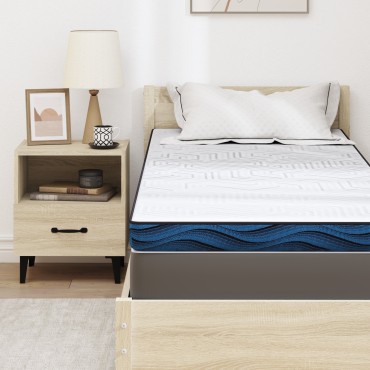 vidaXL Στρώμα επικάλυψης Λευκό 80 x 200 cm Ζακάρ ύφασμα