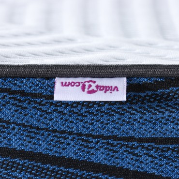 vidaXL Στρώμα επικάλυψης Λευκό 90 x 200 cm Ζακάρ ύφασμα