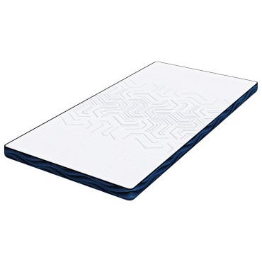 vidaXL Στρώμα επικάλυψης Λευκό 100 x 200 cm Ζακάρ ύφασμα
