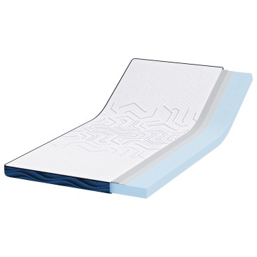 vidaXL Στρώμα επικάλυψης Λευκό 120 x 200 cm Ζακάρ ύφασμα