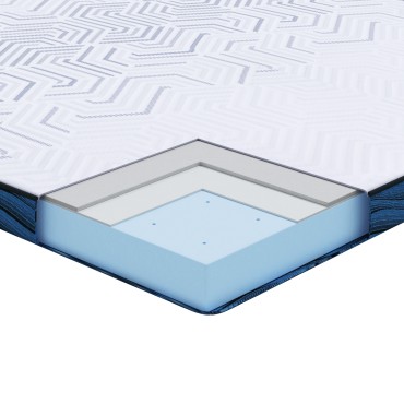 vidaXL Στρώμα επικάλυψης Λευκό 140 x 190 cm Ζακάρ ύφασμα