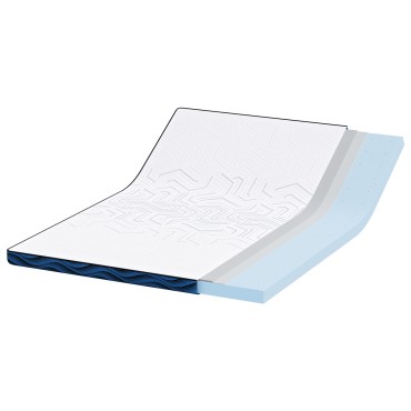 vidaXL Στρώμα επικάλυψης Λευκό 140 x 200 cm Ζακάρ ύφασμα