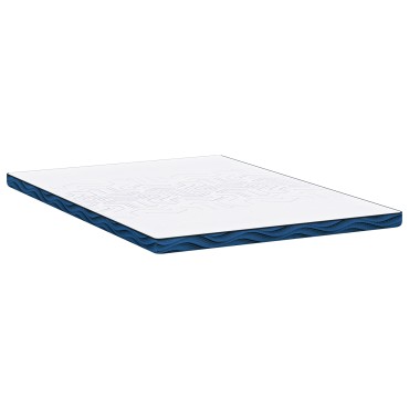 vidaXL Στρώμα επικάλυψης Λευκό 140 x 200 cm Ζακάρ ύφασμα