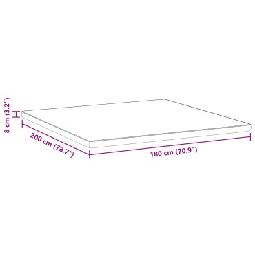 vidaXL Στρώμα επικάλυψης Λευκό 180 x 200 cm Ζακάρ ύφασμα