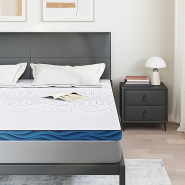 vidaXL Στρώμα επικάλυψης Λευκό 180 x 200 cm Ζακάρ ύφασμα