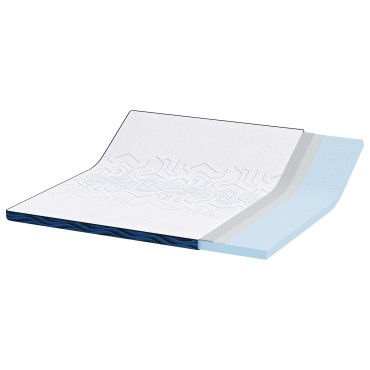 vidaXL Στρώμα επικάλυψης Λευκό 200 x 200 cm Ζακάρ ύφασμα