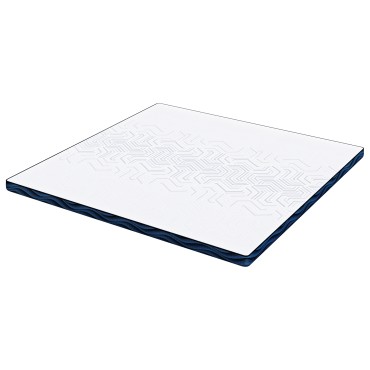 vidaXL Στρώμα επικάλυψης Λευκό 200 x 200 cm Ζακάρ ύφασμα