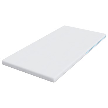 vidaXL Στρώμα επικάλυψης Λευκό 90 x 190 cm Ζακάρ ύφασμα