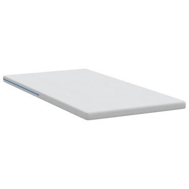 vidaXL Στρώμα επικάλυψης Λευκό 90 x 190 cm Ζακάρ ύφασμα