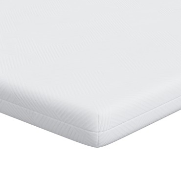 vidaXL Στρώμα επικάλυψης Λευκό 100 x 200 cm Ζακάρ ύφασμα
