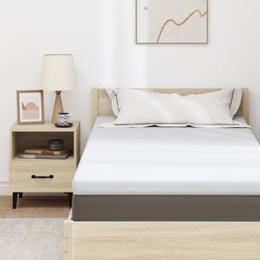 vidaXL Στρώμα επικάλυψης Λευκό 120 x 200 cm Ζακάρ ύφασμα