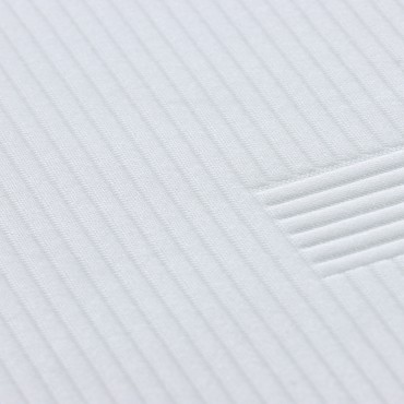 vidaXL Στρώμα επικάλυψης Λευκό 120 x 200 cm Ζακάρ ύφασμα