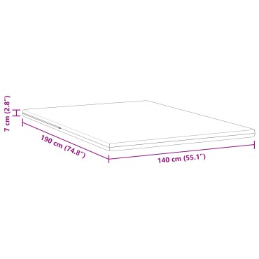 vidaXL Στρώμα επικάλυψης Λευκό 140 x 190 cm Ζακάρ ύφασμα
