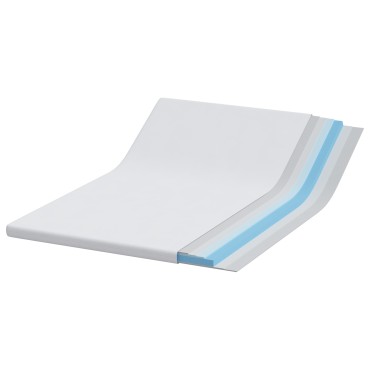 vidaXL Στρώμα επικάλυψης Λευκό 160 x 200 cm Ζακάρ ύφασμα