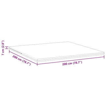 vidaXL Στρώμα επικάλυψης Λευκό 200 x 200 cm Ζακάρ ύφασμα
