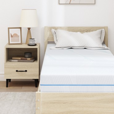 vidaXL Στρώμα Μέτρια σκληρό 80x200cm Λευκό 1 τεμ. - Μονό