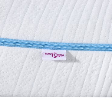 vidaXL Στρώμα Μέτρια σκληρό 90x200cm Λευκό 1 τεμ. - Μονό