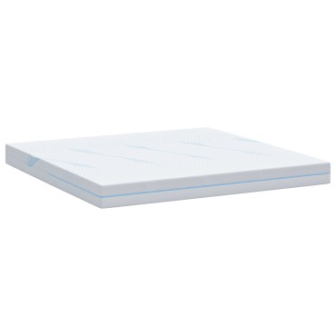 vidaXL Στρώμα Μέτρια σκληρό 180x200cm Λευκό 1 τεμ. - Διπλό