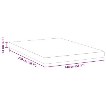 vidaXL Στρώμα Μέτριο 140x200cm Λευκό 1 τεμ. - Διπλό