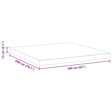 vidaXL Στρώμα Μέτριο 160x200cm Λευκό 1 τεμ. - Διπλό