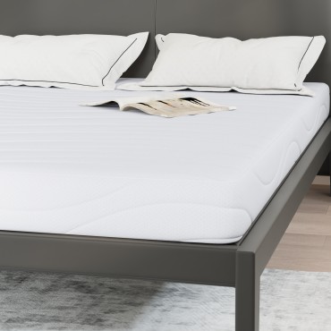vidaXL Στρώμα Μέτριο 160x200cm Λευκό 1 τεμ. - Διπλό