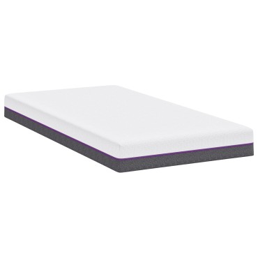 vidaXL Στρώμα Αφρού Μνήμης Μέτριο 90x190cm Λευκό και Γκρι 1 τεμ. - Μονό
