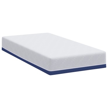 vidaXL Στρώμα Λευκό και Μπλε 80x160cm Ζακάρ ύφασμα 1 τεμ. - Μονό
