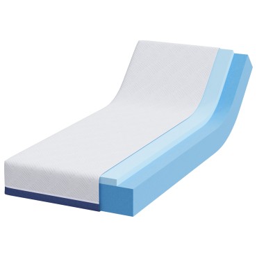 vidaXL Στρώμα Λευκό και Μπλε 80x200cm Ζακάρ ύφασμα 1 τεμ. - Μονό