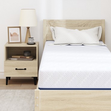 vidaXL Στρώμα Λευκό και Μπλε 80x200cm Ζακάρ ύφασμα 1 τεμ. - Μονό